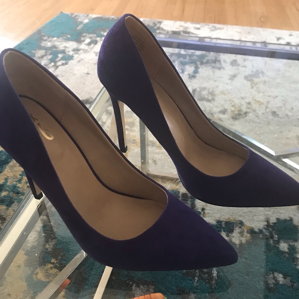 Mix NO. 6 Purple Suede Pumps Size 8
